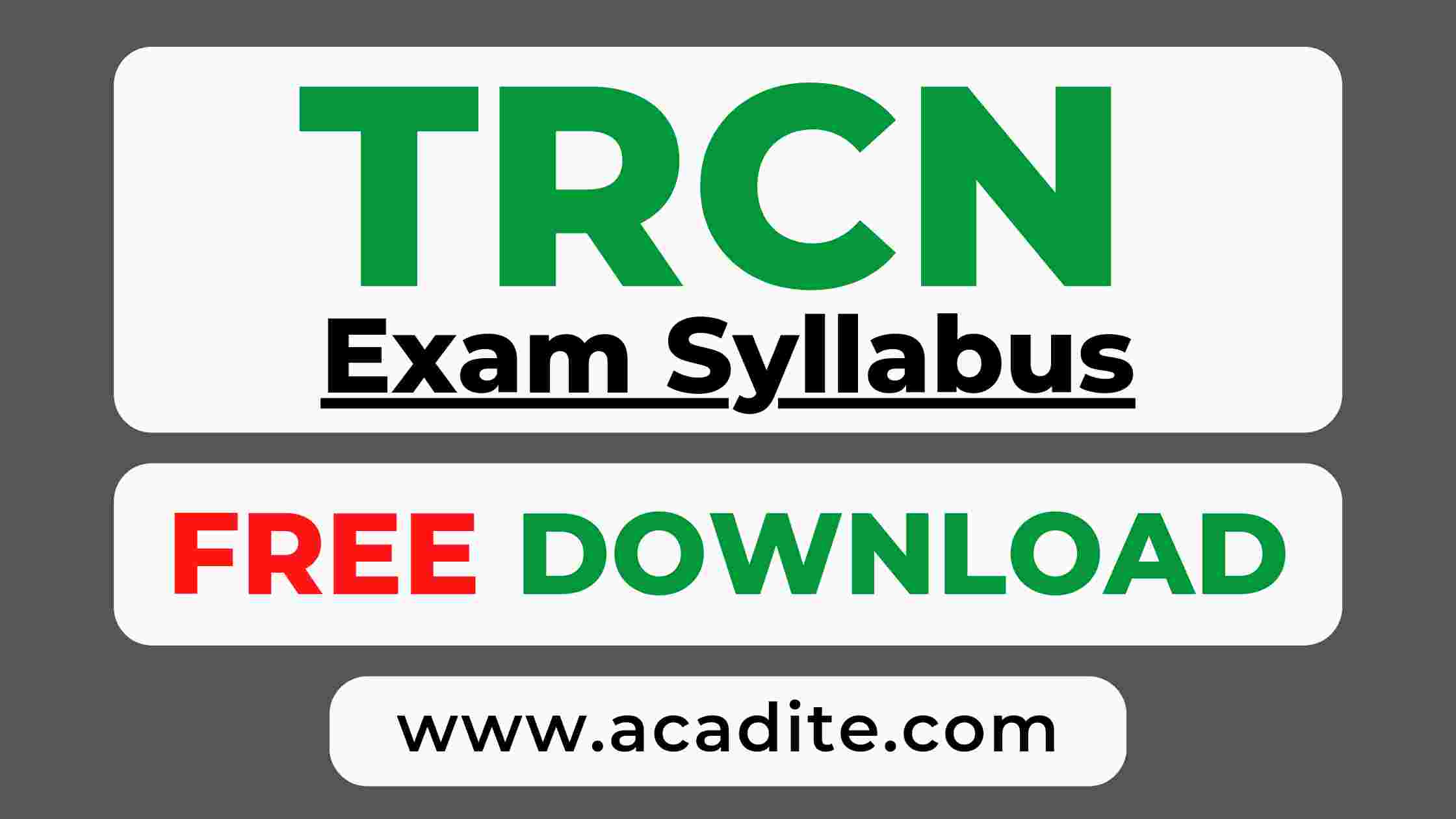 TRCN syllabus for all teachers